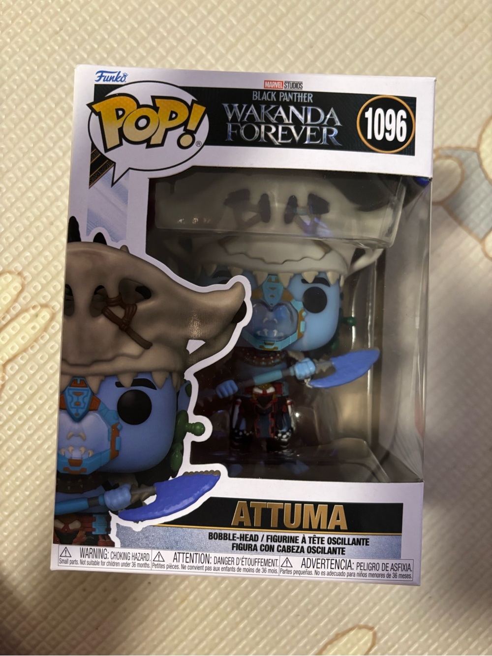 Funko Pop! Wakanda Forever Attuma Blue and White Vinyl Figure #1096